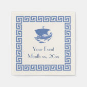 Serviette En Papier Conception de clé grecque (Devant)