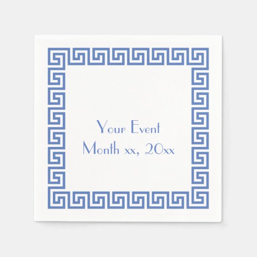 Serviette En Papier Conception de clé grecque (Devant)