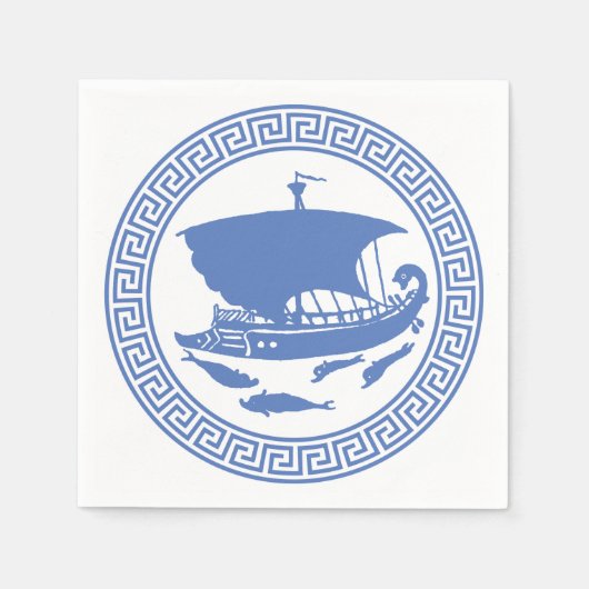 Serviette En Papier Conception de clé grecque (Devant)