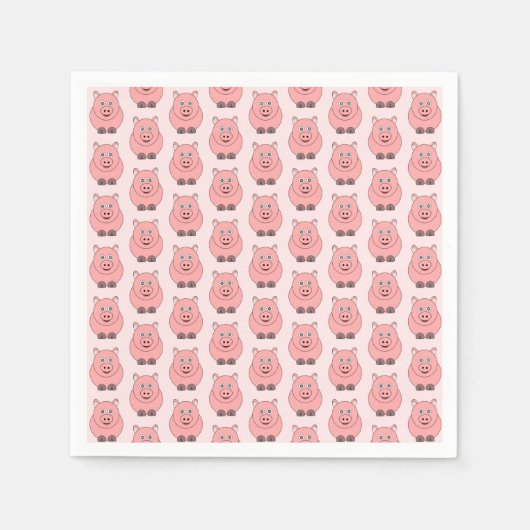 Serviette En Papier Conception de cochon (Devant)