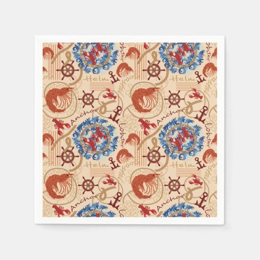 Serviette En Papier Conception de coeur Crustacé (Devant)