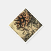 Serviette En Papier Conception de cône de pin rustique (Coin)