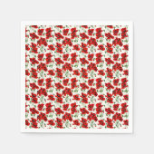 Serviette En Papier Conception de coquelicot rouge (Devant)