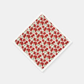 Serviette En Papier Conception de coquelicot rouge (Coin)