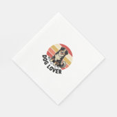 Serviette En Papier Conception de coucher de soleil de chien mignon gr (Coin)