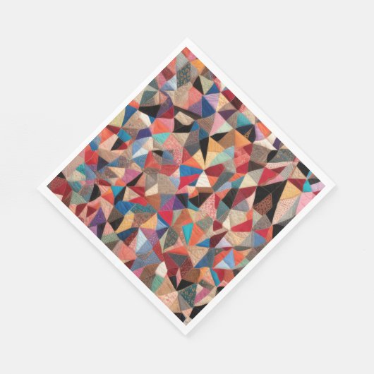 Serviette En Papier Conception de courtepointe folle (Coin)