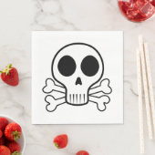 Serviette En Papier Conception de crâne de pirate (En situation)