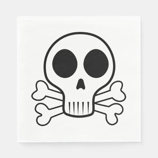 Serviette En Papier Conception de crâne de pirate (Devant)