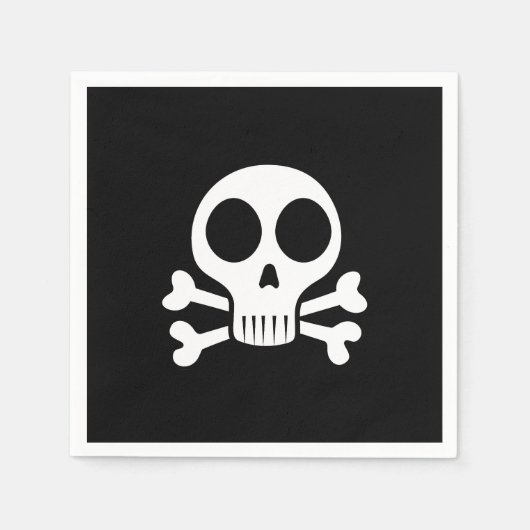 Serviette En Papier Conception de crâne de pirate (Devant)