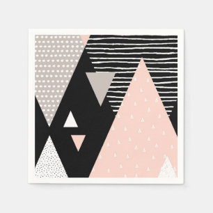 Serviette En Papier Conception de crête de montagne de Scandi