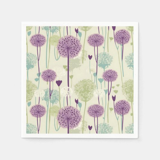 Serviette En Papier Conception de Dandelion été (Devant)