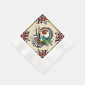 Serviette En Papier Conception de dessins de tatouage intemporels (Coin)