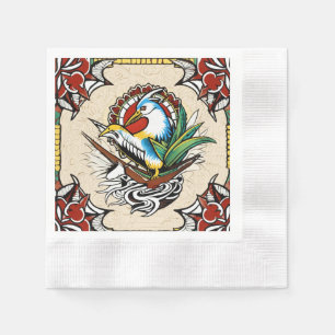 Serviette En Papier Conception de dessins de tatouage intemporels
