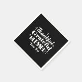 Serviette En Papier Conception de devis d'action de grâce modifiable (Coin)