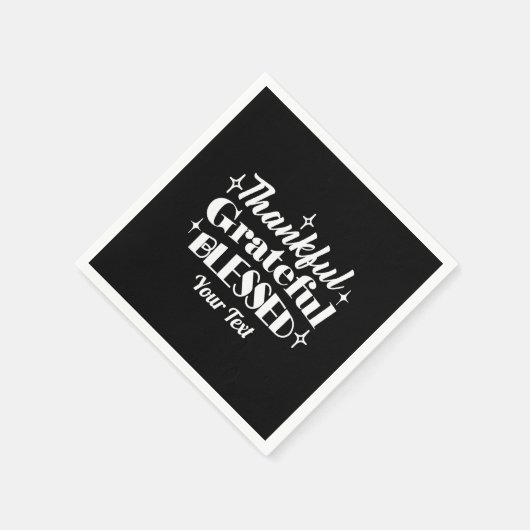 Serviette En Papier Conception de devis d'action de grâce modifiable (Coin)