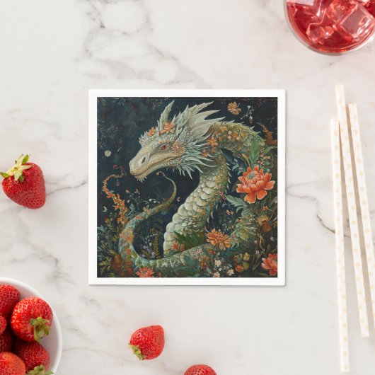 Serviette En Papier Conception de dragon (En situation)