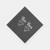 Serviette En Papier Conception de fantôme d'Halloween de Boo Bees (Coin)
