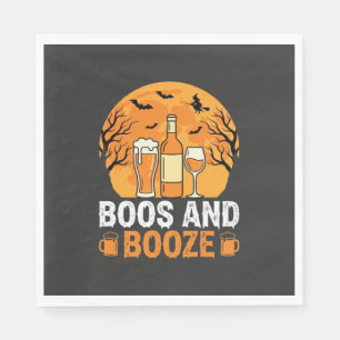 Serviette En Papier Conception de fête de boisson et de fantômes d'Hal