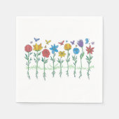 Serviette En Papier Conception de fleurs en croissance (Devant)