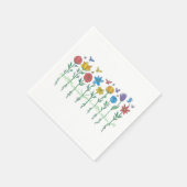 Serviette En Papier Conception de fleurs en croissance (Coin)