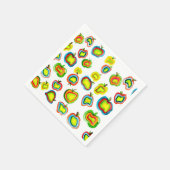 Serviette En Papier Conception de fruit d'aquarelle pomme funky (Coin)