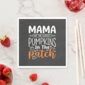 Serviette En Papier Conception de Halloween Mama Pumpkins Patch_1 (En situation)