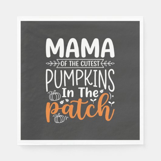 Serviette En Papier Conception de Halloween Mama Pumpkins Patch_1 (Devant)