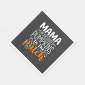 Serviette En Papier Conception de Halloween Mama Pumpkins Patch_1 (Coin)