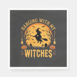Serviette En Papier Conception de Halloween pour traîner avec mes sorc