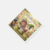 Serviette En Papier Conception de jardin de gnome de forêt fantaisiste (Coin)