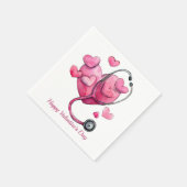 Serviette En Papier Conception de la Saint-Valentin pour guérir les cœ (Coin)