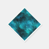 Serviette En Papier Conception de la série Galaxie sarcelle 7 (Coin)