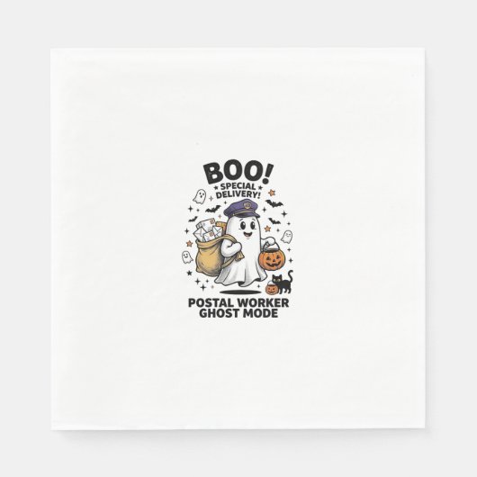 Serviette En Papier Conception de livraison d'Halloween en mode fantôm (Devant)