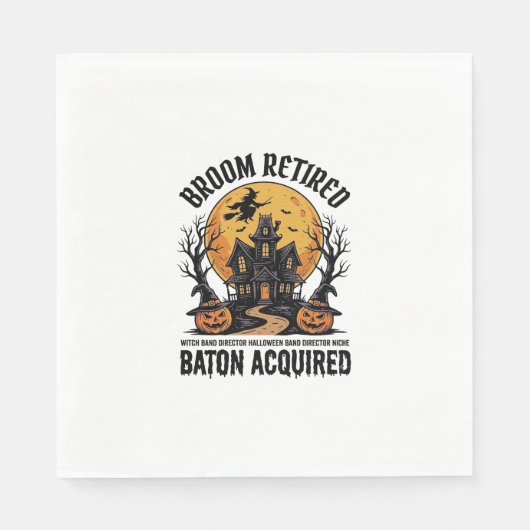 Serviette En Papier Conception de maison hantée sorcière directeur de (Devant)