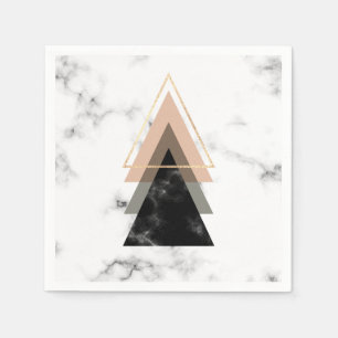 Serviette En Papier Conception de marbre en pastel d'impression