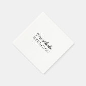 Serviette En Papier Conception de monogramme neutre moderne (Coin)