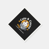 Serviette En Papier Conception de Mug de vacances avec Cosy Cat et Paw (Coin)