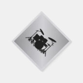 Serviette En Papier Conception de musique de batterie (Coin)
