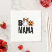 Serviette En Papier Conception de noeud de fantôme de pumpkin de Maman (En situation)