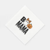 Serviette En Papier Conception de noeud de fantôme de pumpkin de Maman (Coin)
