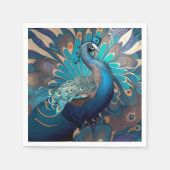 Serviette En Papier conception de paon (Devant)