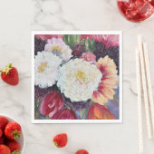 Serviette En Papier conception de peinture de fleurs abstraites Sweet (En situation)