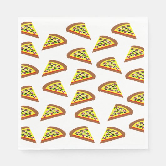 Serviette En Papier Conception de pizza (Devant)