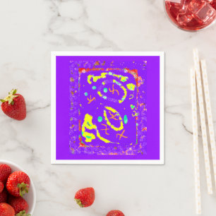 SERVIETTE EN PAPIER CONCEPTION DE PLAQUES D'ART POURPULAIRE AVEC DES F