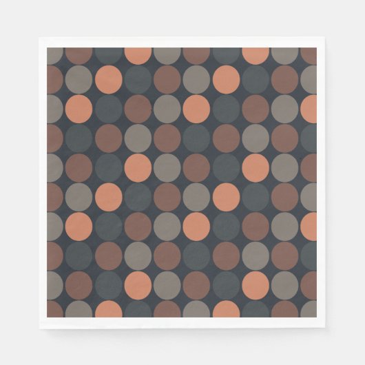 Serviette En Papier Conception de points de cercle géométrique de terr (Devant)