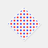 Serviette En Papier Conception de points noirs blancs rouges bleus  (Coin)