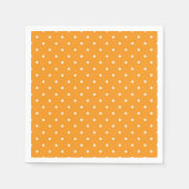 Serviette En Papier Conception de points Polka Orange (Devant)