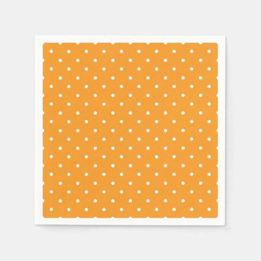 Serviette En Papier Conception de points Polka Orange (Devant)