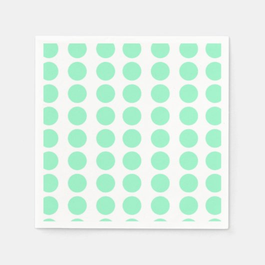 Serviette En Papier Conception de points verts pois (Devant)