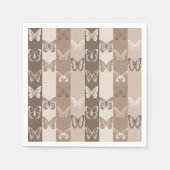 Serviette En Papier Conception de rayures de papillon de terre neutre (Devant)